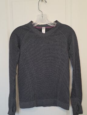 Ivivva Charcoal Textured V-Neck